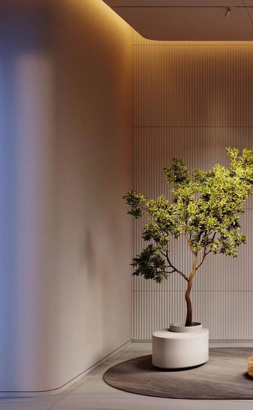 Лобби — футуристичный дизайн и умное пространство